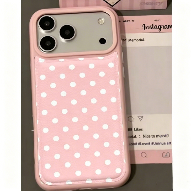 Phone Cases Trending - Ins Korean Trendy Cute Pink Polka