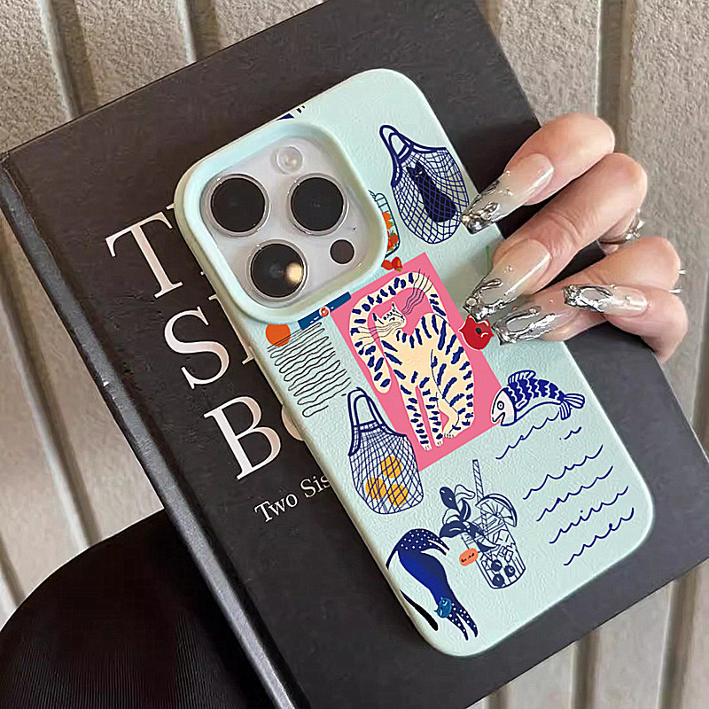 Phone Cases Unique - Cute Cherry Cat Print Phone Cases