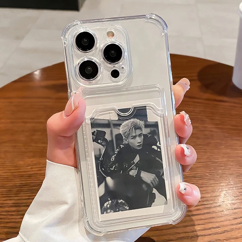 Phone Cases With Wallet On Back - Transparent Card Slot Bag Holder Phone