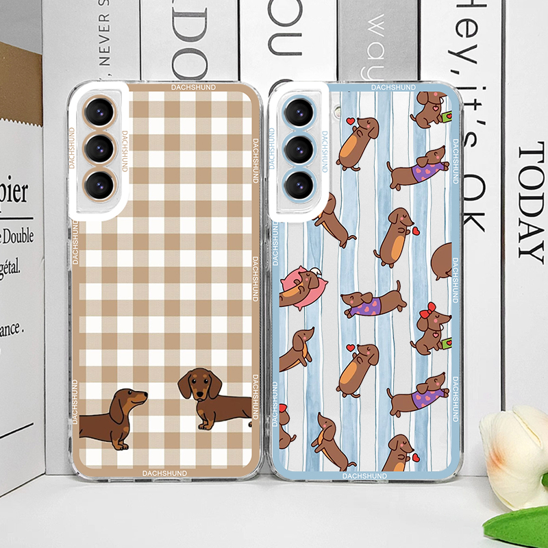 Phone Cases Samsung S25 Fe - Cute Sausage Dog Phone Case for
