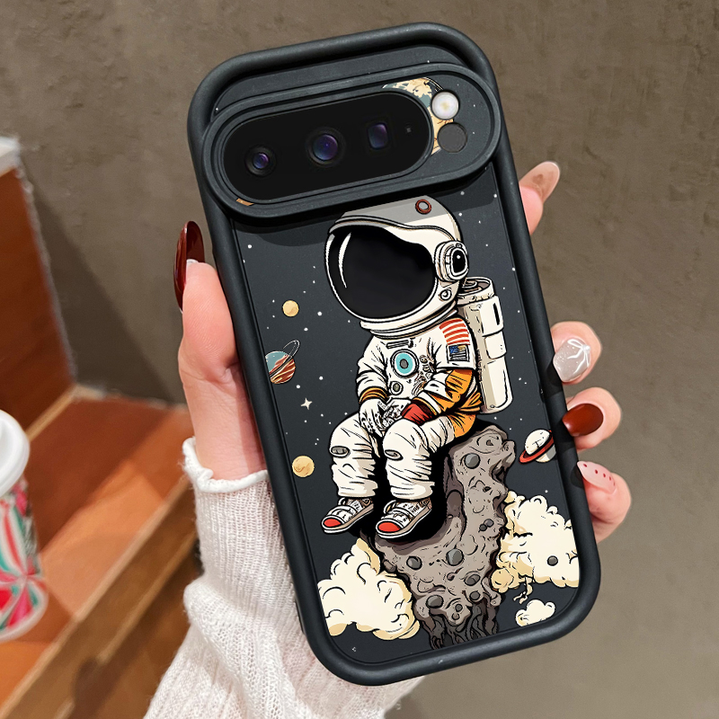 Phone Cases Pixel 9A - Cartoon Astronaut Print TPU Phone Case