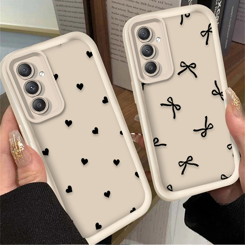 Black Love Heart Bowknot Case  - огляд і ціна Phone Cases For Samsung Galaxy