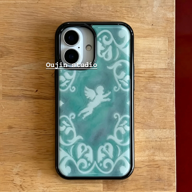Mint Green Baroque Pattern Ang - огляд і ціна Phone Cases Green