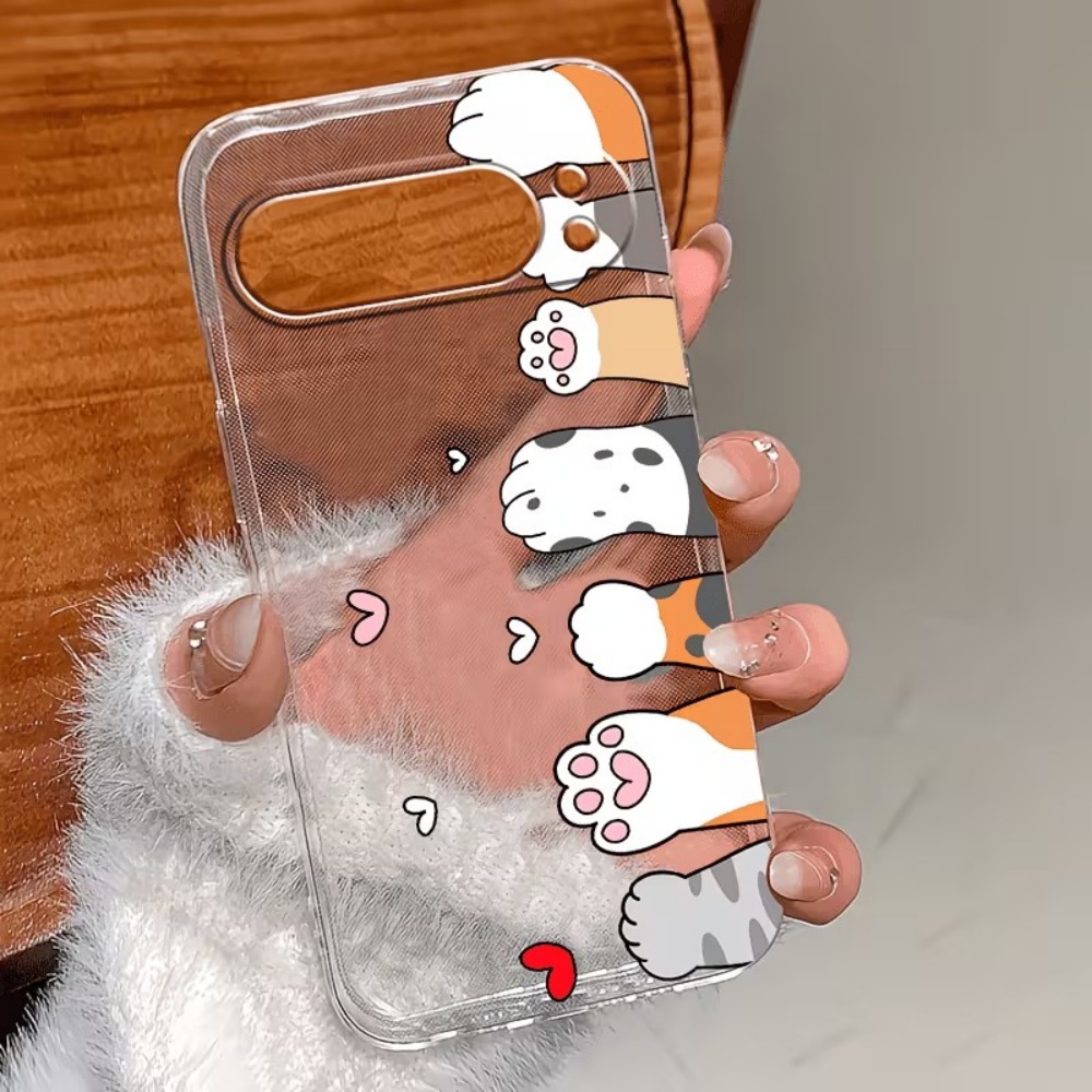 Cartoon Cat Paw Print Crystal  - огляд і ціна Phone Cases Pixel 9A