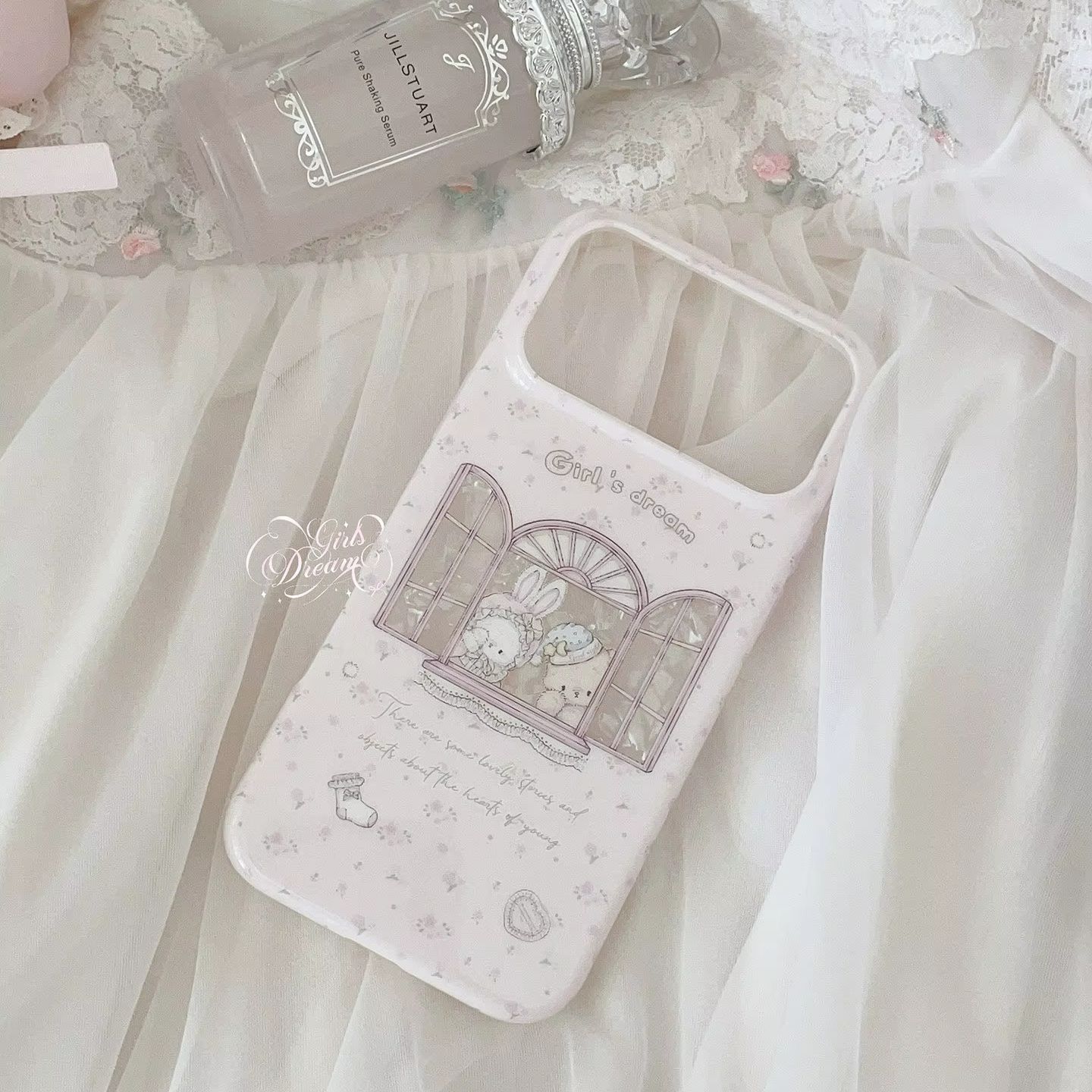 Kawaii Bunny Bear Floral Pink  - огляд і ціна Phone Cases For Girls