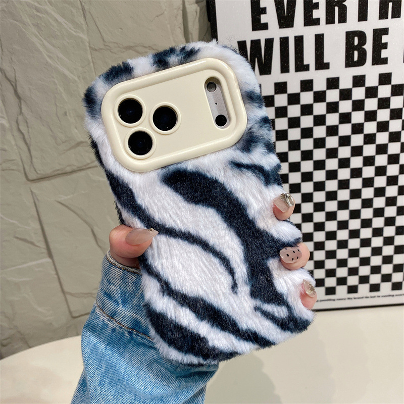 Luxury Zebra Pattern Fluffy Pl - огляд і ціна Phone Cases Luxury