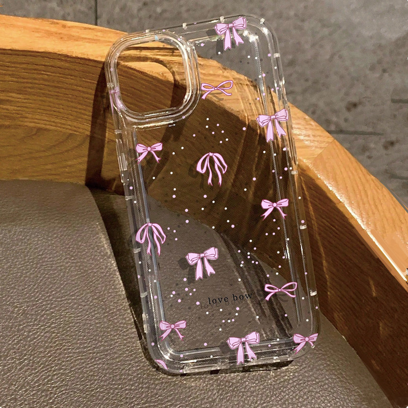 Colorful Bow Print Clear Case  - огляд і ціна Phone Cases Dior