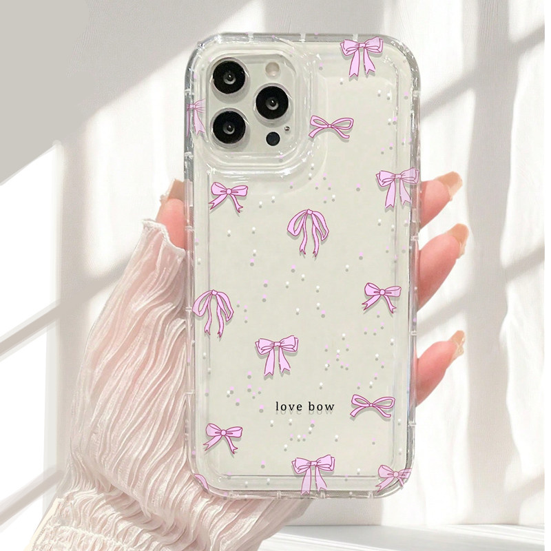 Colorful Bow Print Clear Case  - огляд і ціна Phone Cases Dior