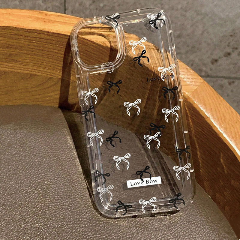 Colorful Bow Print Clear Case  - огляд і ціна Phone Cases Dior