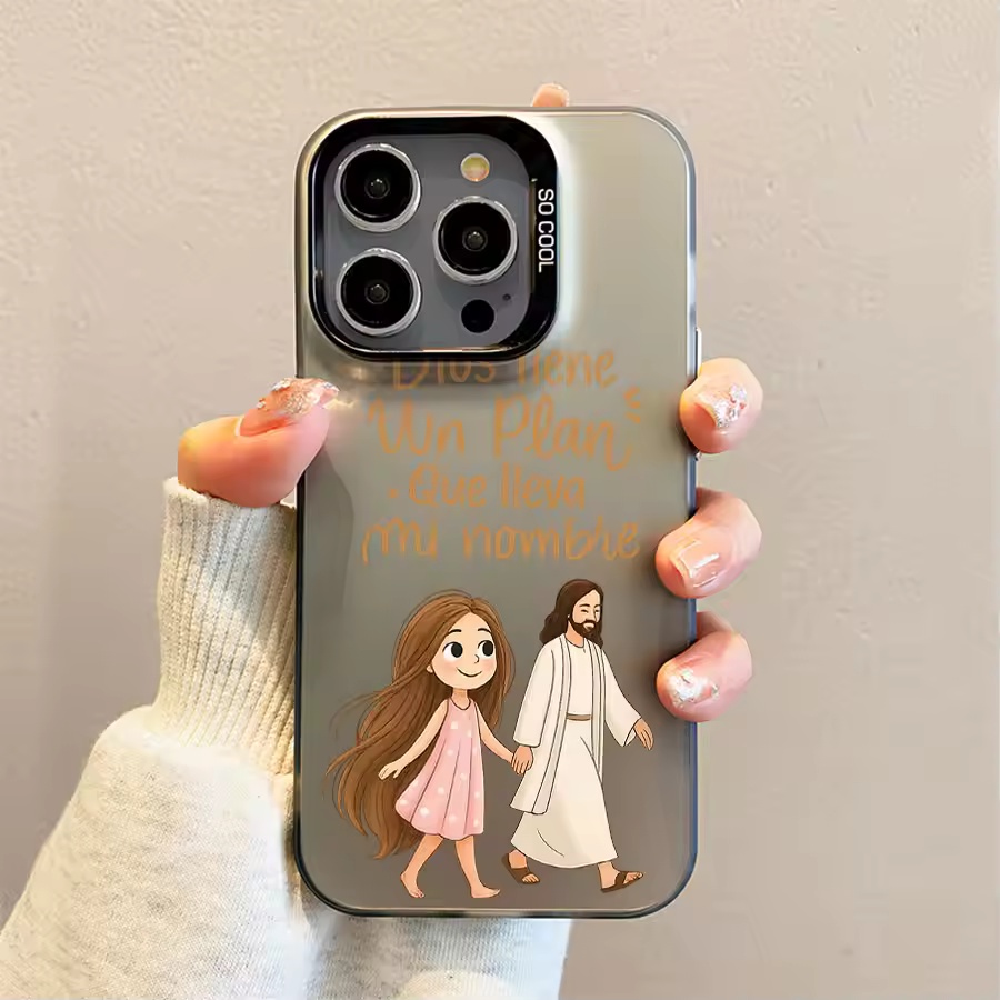 Cute Girl Walking With God Mat - огляд і ціна Phone Cases For Girls