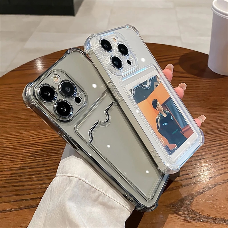 Transparent Card Slot Bag Hold - огляд і ціна Phone Cases With Wallet On Back