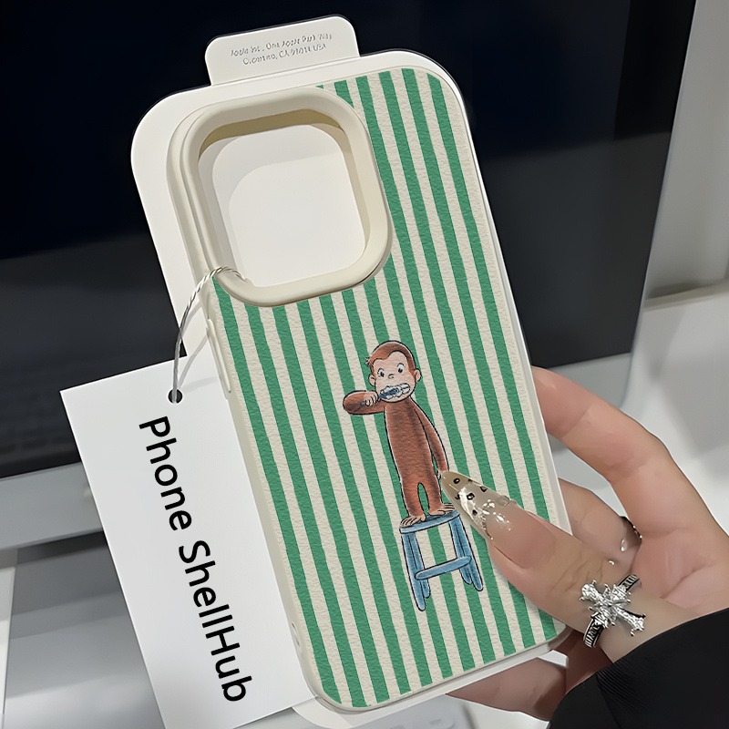 Green Striped Toothbrush Monke - огляд і ціна Phone Cases Green