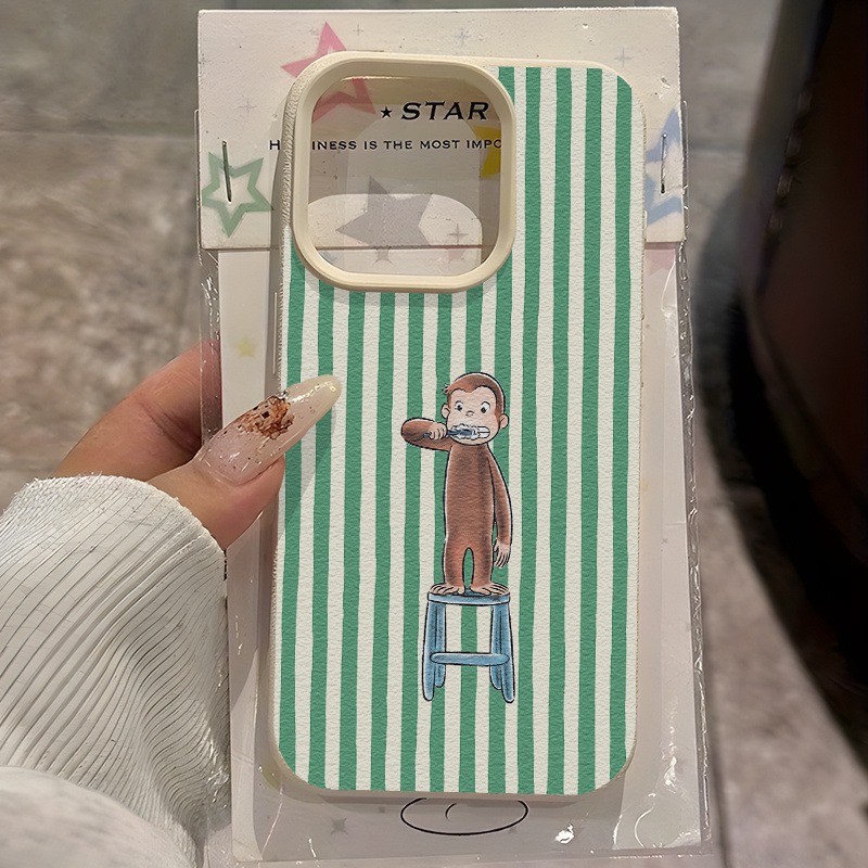 Green Striped Toothbrush Monke - огляд і ціна Phone Cases Green