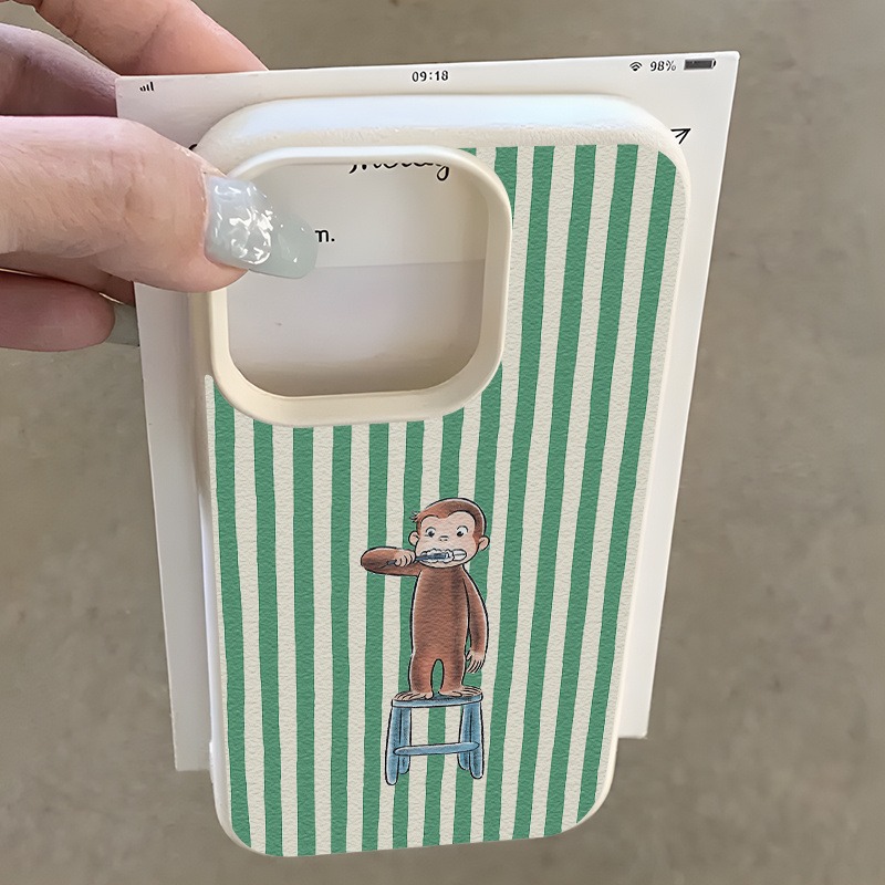 Green Striped Toothbrush Monke - огляд і ціна Phone Cases Green