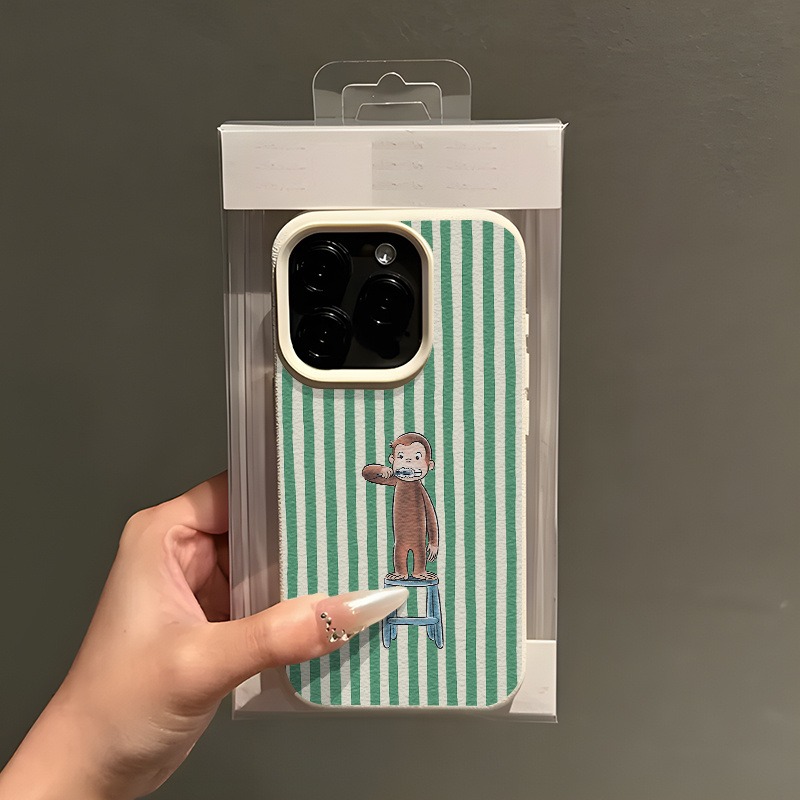 Green Striped Toothbrush Monke - огляд і ціна Phone Cases Green
