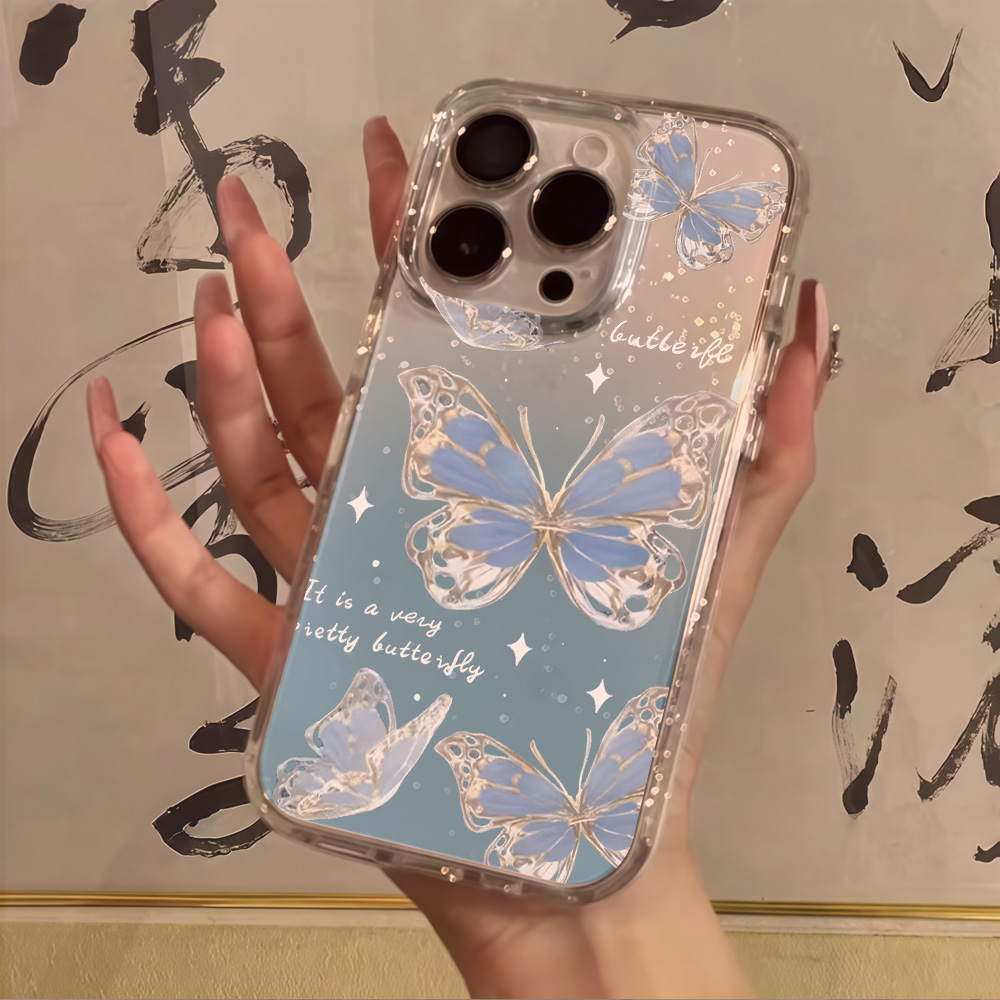 Luxury Blue Butterfly Clear Gl - огляд і ціна Phone Cases Luxury
