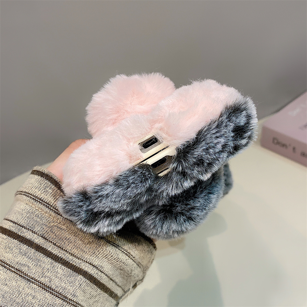 Cute Rabbit Ears Fluffy Stand  - огляд і ціна Phone Cases For Samsung Galaxy