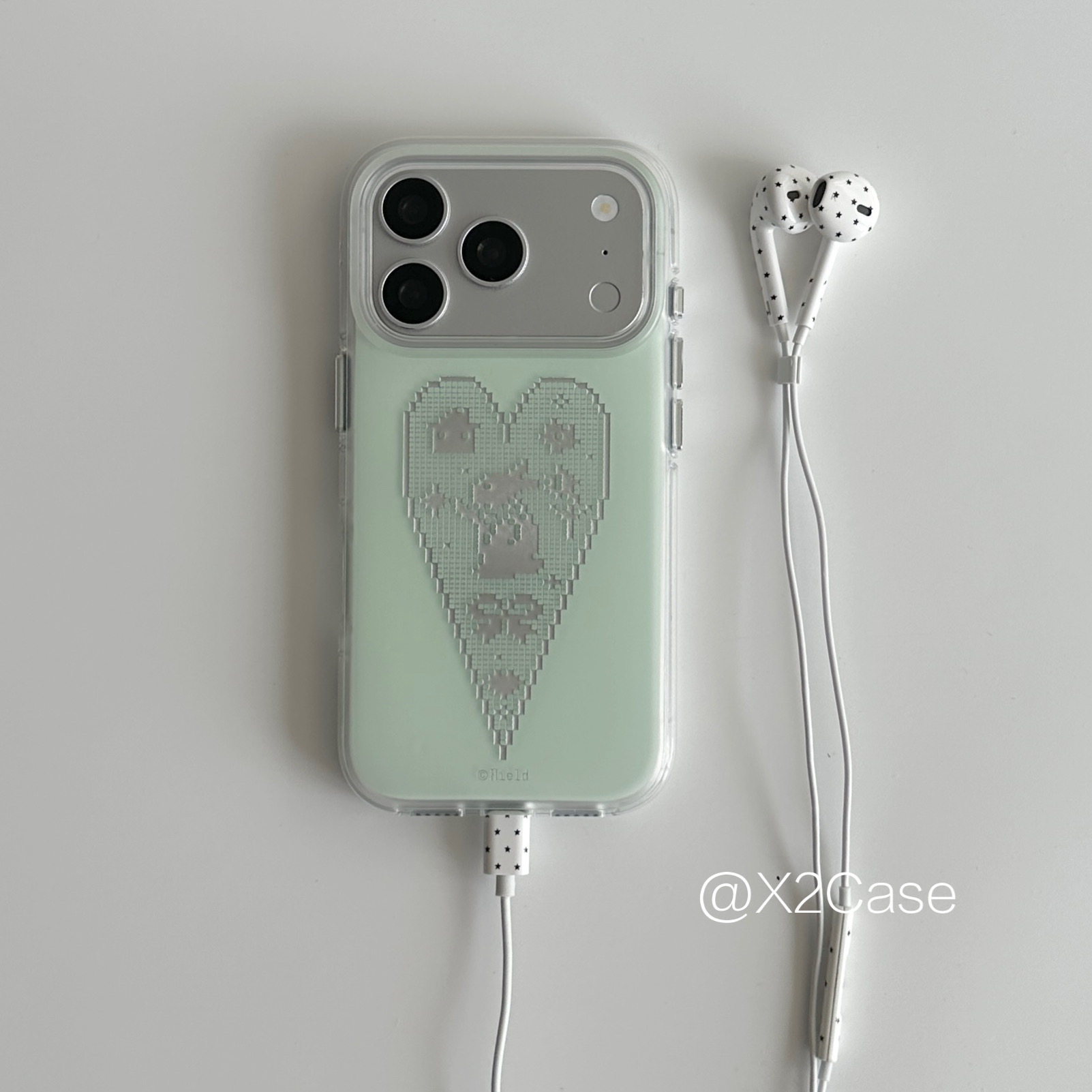 Korean Ins niche green love pi - огляд і ціна Phone Cases Green