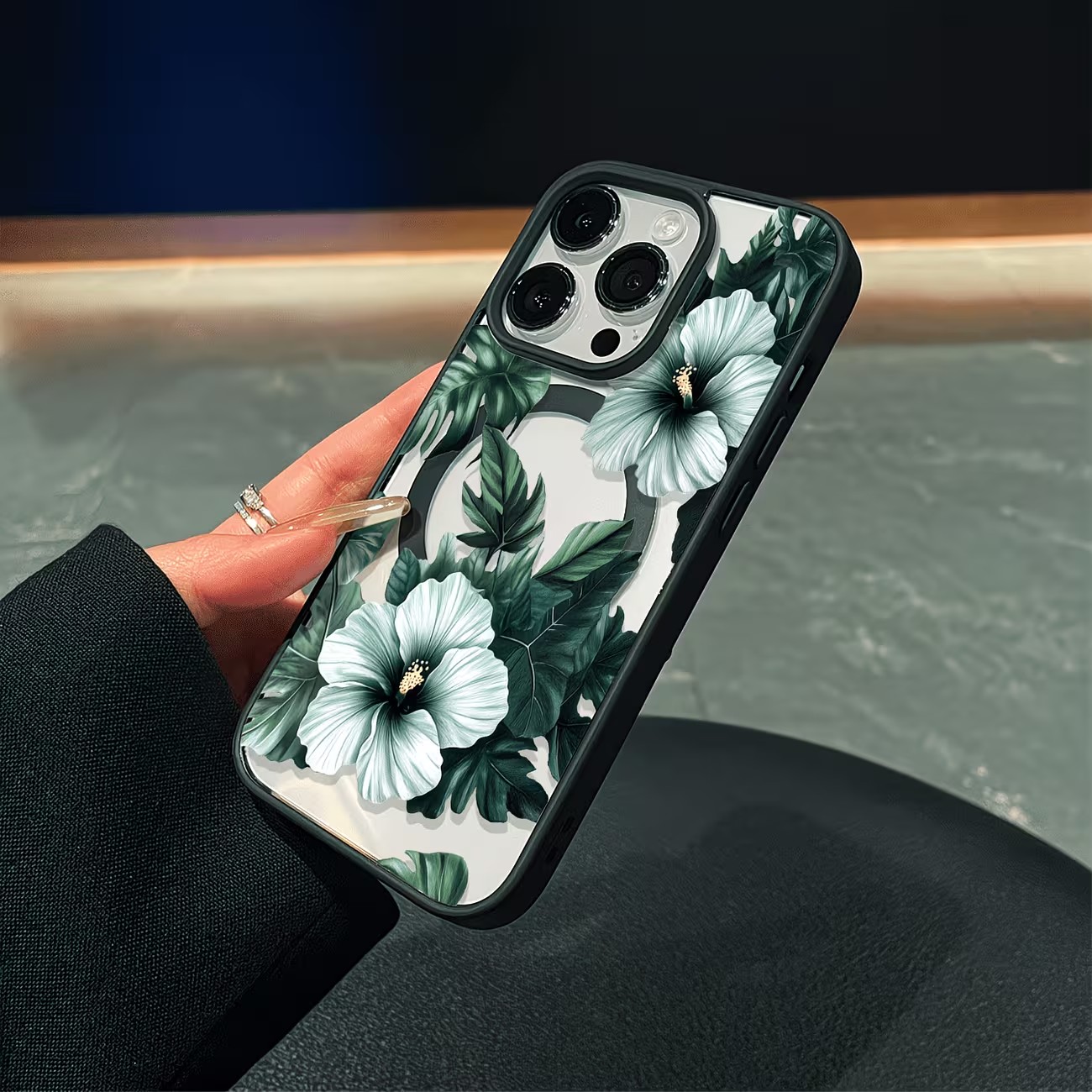 Green Floral Print Phone Case  - огляд і ціна Phone Cases Green