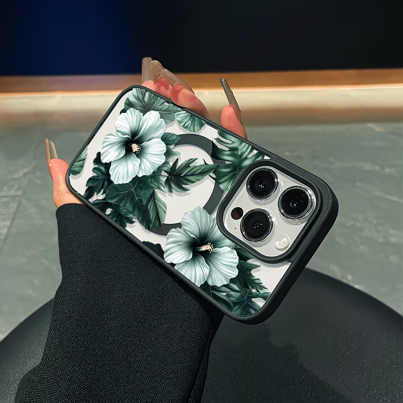 Green Floral Print Phone Case  - огляд і ціна Phone Cases Green